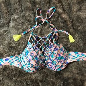 Shade & shore woven bikini top 34D